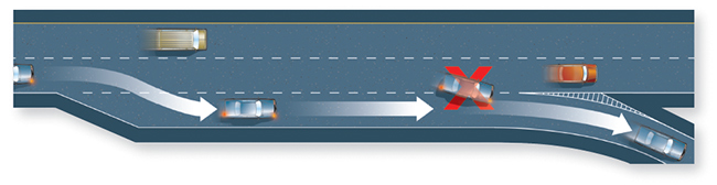 Leaving a freeway